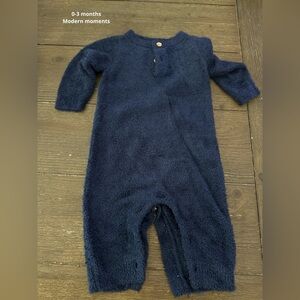 Modern moments (wal mart brand) blue one piece. Size 0-3 months! Softest outfit.
